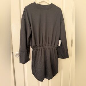All the Ways - Black Sweatshirt Dress Small